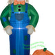 7' Air Blown Inflatable Thanksgiving Scarecrow Standing Next To Pumpkin