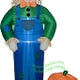 7' Air Blown Inflatable Thanksgiving Scarecrow Standing Next To Pumpkin
