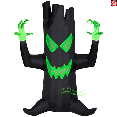 7' Gemmy Airblown Inflatable Halloween Scary Dark Tree w/ Micro LEDs