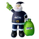 7' Air Blown Inflatable NFL Seattle SEAHAWKS Santa Claus
