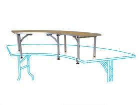 Inner Bar Top Riser for 7.25 Foot Serpentine Folding Table
