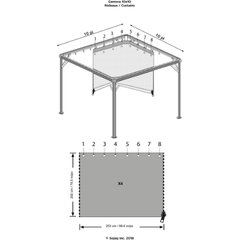 10 ft. x 10 ft. Brown Curtains for Genova Gazebo by Shelterlogic