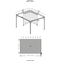 10 ft. x 12 ft. Brown Curtains for Genova Gazebo by Shelterlogic