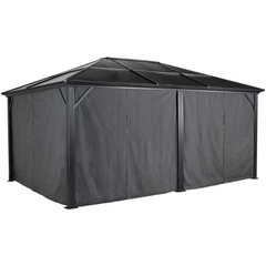 Shelterlogic Canopies & Gazebos 10 ft. x 14 ft. Gray Curtains for Meridien Gazebo by Shelterlogic 781880250043 135-9163766