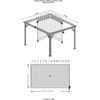 Image of 10 ft. x 14 ft. Gray Curtains for Monaco, Messina, Mykonos, and Moreno Gazebo by Shelterlogic