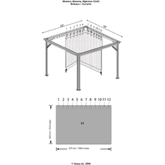 10 ft. x 10 ft. Gray Curtains for Monaco, Messina, Mykonos, and Moreno Gazebo by Shelterlogic