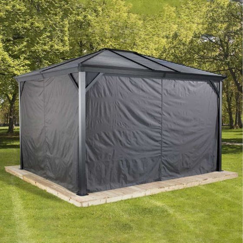 Shelterlogic Canopy & Gazebo Accessories 10 ft. x 12 ft. Gray Curtains for Ventura Gazebo by Shelterlogic 781880200451 135-9165708