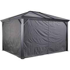 Shelterlogic Canopy & Gazebo Accessories 10 ft. x 12 ft. Gray Curtains for Ventura Gazebo by Shelterlogic 781880200451 135-9165708