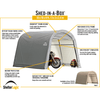 Image of Shelterlogic Canopy Tent 10 x 10 x 8 ft Roundtop Gray Shed-in-a-Box by Shelterlogic 677599704352 70435 10 x 10 x 8 ft Roundtop Gray Shed-in-a-Box by Shelterlogic SKU# 70435