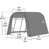 Image of 10 x 12 ft. ShelterCoat Wind and Snow Rated Garage Round Green STD by Shelterlogic