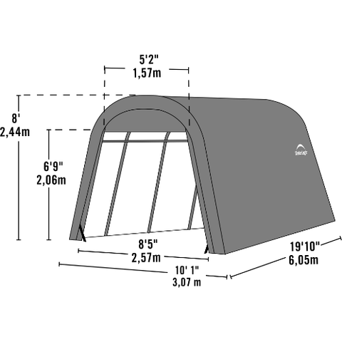 Shelterlogic Canopy Tent 10 x 20 ft. AutoShelter Roundtop by Shelterlogic 677599626845 62684 10 x 20 ft. AutoShelter Roundtop by Shelterlogic SKU# 62684