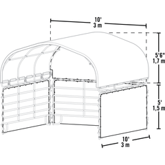 10 x 10 ft. Green Enclosure Kit for Corral Shelter by Shelterlogic