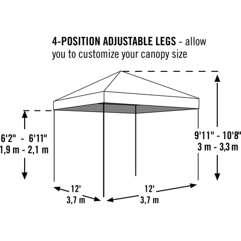 Shelterlogic Canopy Tent Terracotta 12 x 12 Pop-Up Canopy HD Straight Leg by Shelterlogic 677599227424 22742 Terracotta 12 x 12 Pop-Up Canopy HD Straight Leg by Shelterlogic 22742