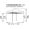 Image of Shelterlogic Canopy Tent Terracotta 12 x 12 Pop-Up Canopy HD Straight Leg by Shelterlogic 677599227424 22742 Terracotta 12 x 12 Pop-Up Canopy HD Straight Leg by Shelterlogic 22742