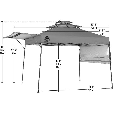 Shelterlogic Canopy Tents 10 ft. x 17 ft. Taupe Summit X SX170 Straight Leg Pop-Up Canopy by Shelterlogic 085955076713 157416DS 10 ft. x 17 ft. Taupe Summit X SX170 Straight Leg Pop-Up Canopy