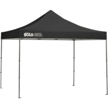 10 ft. x 10 ft. Black Solo Steel SOLO100 Straight Leg Pop-Up Canopy by Shelterlogic