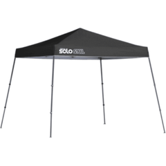 10 ft. x 10 ft. Black Solo Steel SOLO64 Slant Leg Pop-Up Canopy by Shelterlogic