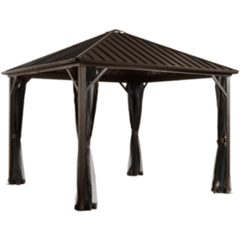 Shelterlogic Canopy Tents & Pergolas 10 ft. x 10 ft. Dark Brown Dakota Hardtop Gazebo by Shelterlogic 772830165012 500-9165012