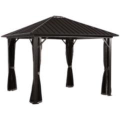 Shelterlogic Canopy Tents & Pergolas 10 ft. x 10 ft. Dark Brown Genova Hardtop Gazebo by Shelterlogic 772830165036 500-9165036