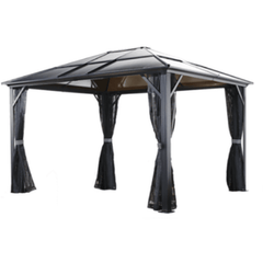 Shelterlogic Canopy Tents & Pergolas 10 ft. x 10 ft. Dark Gray Meridien Hardtop Gazebo by Shelterlogic 772830162929 500-9162929