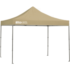 Shelterlogic Canopy Tents & Pergolas 10 ft. x 10 ft. Khaki Solo Steel SOLO100 Straight Leg Pop-Up Canopy by Shelterlogic 677599334474 167543DS 10 ft. x 10 ft. Khaki Solo Steel SOLO100 Straight Leg Pop-Up Canopy