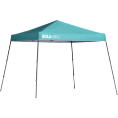 Shelterlogic Canopy Tents & Pergolas 10 ft. x 10 ft. Turquoise Solo Steel SOLO64 Slant Leg Pop-Up Canopy by Shelterlogic 677599334382 167534DS 10 ft. x 10 ft. Turquoise Solo Steel SOLO64 Slant Leg Pop-Up Canopy