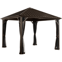 Shelterlogic Canopy Tents & Pergolas 10 ft. x 12 ft. Dark Brown Dakota Hardtop Gazebo by Shelterlogic 772830165029 500-9165029