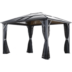 Shelterlogic Canopy Tents & Pergolas 10 ft. x 12 ft. Dark Gray Meridien Hardtop Gazebo by Shelterlogic 772830162936 500-9162936