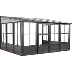 Shelterlogic Canopy Tents & Pergolas 10 ft. x 13 ft. Dark Gray Charleston Solarium Wall Unit by Shelterlogic 772830163025 440-9163025 10 ft. x 13 ft. Dark Gray Charleston Solarium Wall Unit Shelterlogic