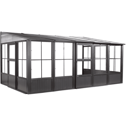 Shelterlogic Canopy Tents & Pergolas 10 ft. x 16 ft. Dark Gray Charleston Solarium Wall Unit by Shelterlogic 772830163032 440-9163032 10 ft. x 16 ft. Dark Gray Charleston Solarium Wall Unit Shelterlogic