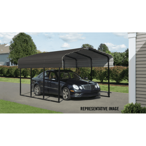 Shelterlogic Carport 10 ft. x 20 ft. x 7 ft. Charcoal Arrow Carport by Shelterlogic 026862111753 CPHC102007 10 ft. x 20 ft. x 7 ft. Charcoal Arrow Carport Shelterlogic CPHC102007