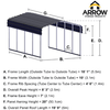 Image of Shelterlogic Carport 10 ft. x 20 ft. x 7 ft. Eggshell Arrow Carport by Shelterlogic 026862111159 CPH102007 10 ft. x 20 ft. x 7 ft. Eggshell Arrow Carport SKU: CPH102007