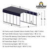 Image of Shelterlogic Carport 10 ft. x 24 ft. x 7 ft. Charcoal Arrow Carport by Shelterlogic 026862111760 CPHC102407 10 ft. x 24 ft. x 7 ft. Charcoal Arrow Carport Shelterlogic CPHC102407