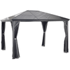 Image of Shelterlogic Gazebo 10 ft. x 12 ft. Dark Gray Verona Hardtop Gazebo by Shelterlogic 772830162868 312-9162868