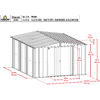 Image of Shelterlogic Sheds and Storage 10 ft. x 12 ft., Blue Grey Arrow Classic Steel Storage Shed by Shelterlogic 026862114372 CLG1012BG 10 ft. x 12 ft., Blue Grey Arrow Classic Steel Storage Shed CLG1012BG