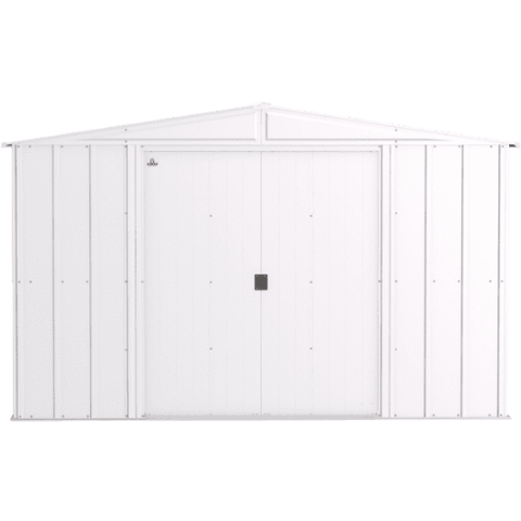 Shelterlogic Sheds and Storage 10 ft. x 12 ft. Flute Grey Arrow Classic Steel Storage Shed by Shelterlogic 026862114204 CLG1012FG 10 ft. x 12 ft. Flute Grey Arrow Classic Steel Storage Shed CLG1012FG