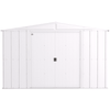 Image of Shelterlogic Sheds and Storage 10 ft. x 12 ft. Flute Grey Arrow Classic Steel Storage Shed by Shelterlogic 026862114204 CLG1012FG 10 ft. x 12 ft. Flute Grey Arrow Classic Steel Storage Shed CLG1012FG