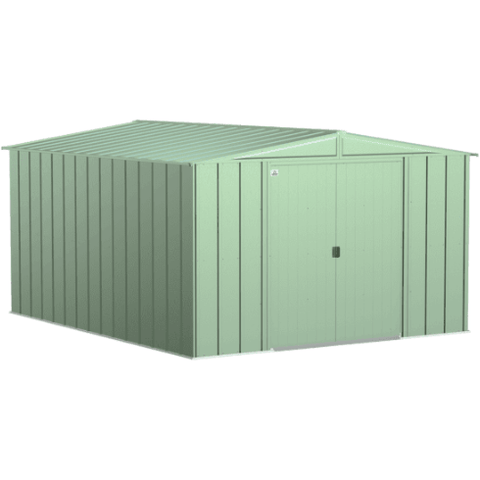 Shelterlogic Sheds and Storage 10 ft. x 12 ft., Sage Green Arrow Classic Steel Storage Shed by Shelterlogic 026862114549 CLG1012SG 10 ft. x 12 ft., Sage Green Arrow Classic Steel Storage Shed CLG1012SG