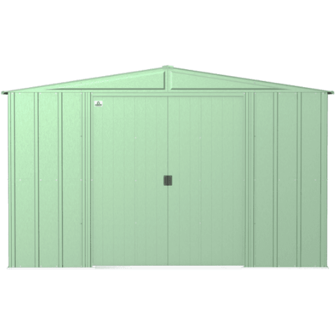 Shelterlogic Sheds and Storage 10 ft. x 14 ft. Arrow Classic Steel Storage Shed Sage Green by Shelterlogic 026862114556 CLG1014SG 10 ft. x 14 ft. Arrow Classic Steel Storage Shed Sage Green CLG1014SG