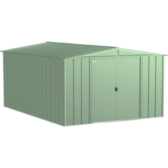 Shelterlogic Sheds and Storage 10 ft. x 14 ft. Arrow Classic Steel Storage Shed Sage Green by Shelterlogic 026862114556 CLG1014SG 10 ft. x 14 ft. Arrow Classic Steel Storage Shed Sage Green CLG1014SG