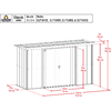 Image of Shelterlogic Sheds and Storage 10 ft. x 4 ft., Blue Grey Arrow Classic Steel Storage Shed by Shelterlogic 026862114419 CLP104BG 10 ft. x 4 ft., Blue Grey Arrow Classic Steel Storage Shed SKU CLP104BG