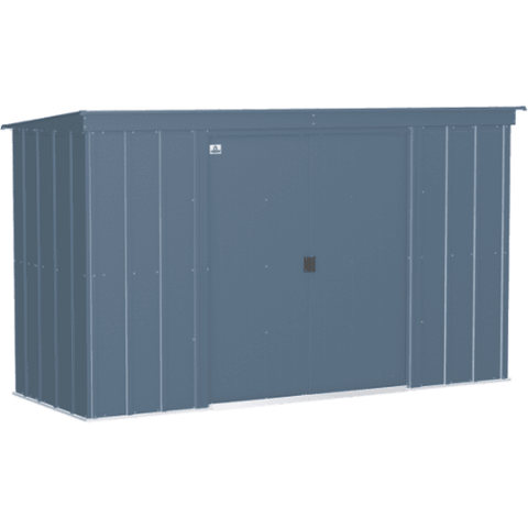 Shelterlogic Sheds and Storage 10 ft. x 4 ft., Blue Grey Arrow Classic Steel Storage Shed by Shelterlogic 026862114419 CLP104BG 10 ft. x 4 ft., Blue Grey Arrow Classic Steel Storage Shed SKU CLP104BG