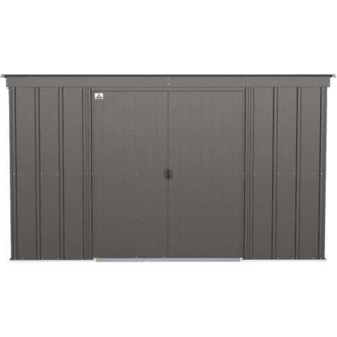 Shelterlogic Sheds and Storage 10 ft. x 4 ft., Charcoal Arrow Classic Steel Storage Shed by Shelterlogic 026862114075 CLP104CC 10 ft. x 4 ft., Charcoal Arrow Classic Steel Storage Shed SKU CLP104CC