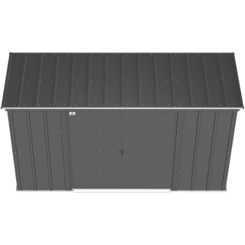 Shelterlogic Sheds and Storage 10 ft. x 4 ft., Charcoal Arrow Classic Steel Storage Shed by Shelterlogic 026862114075 CLP104CC 10 ft. x 4 ft., Charcoal Arrow Classic Steel Storage Shed SKU CLP104CC