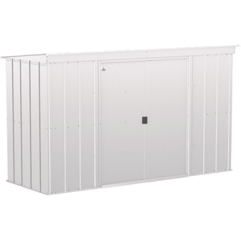 Shelterlogic Sheds and Storage 10 ft. x 4 ft., Flute Grey Arrow Classic Steel Storage Shed by Shelterlogic 026862114242 CLP104FG 10 ft. x 4 ft., Flute Grey Arrow Classic Steel Storage Shed CLP104FG