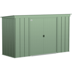 Shelterlogic Sheds and Storage 10 ft. x 4 ft., Sage Green Arrow Classic Steel Storage Shed by Shelterlogic 026862114587 CLP104SG 10 ft. x 4 ft., Sage Green Arrow Classic Steel Storage Shed CLP104SG