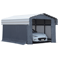 10 ft. x 15 ft. Gray Enclosure Kit for Arrow Carport by Shelterlogic