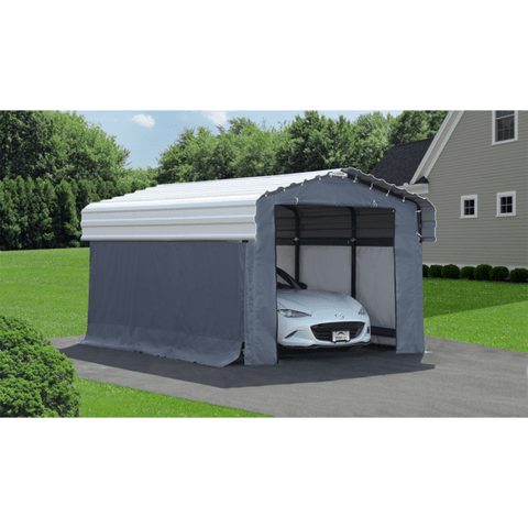 Shelterlogic Sheds, Garages & Carports 10 ft. x 15 ft. Gray Enclosure Kit for Arrow Carport by Shelterlogic 781880200680 10182