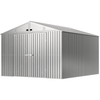 Image of Shelterlogic Sheds, Garages & Carports 10ft x 10ft. x 8ft. Galvalume Arrow Elite Steel Storage Shed by Shelterlogic 10 ft. x 10 ft. x 8 ft. Commander™ Series Storage Building CHD1010-A