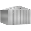 Image of Shelterlogic Sheds, Garages & Carports 10ft x 10ft. x 8ft. Galvalume Arrow Elite Steel Storage Shed by Shelterlogic 10 ft. x 10 ft. x 8 ft. Commander™ Series Storage Building CHD1010-A